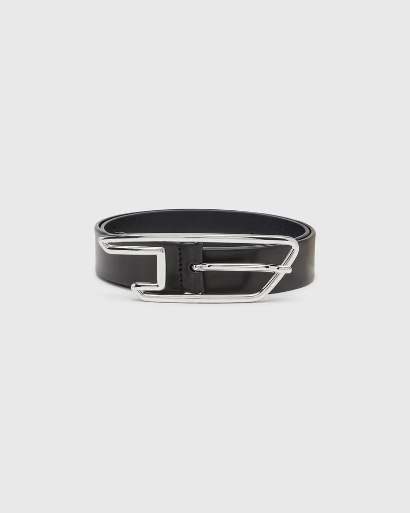 Diesel 3 cm Gürtel aus pull-up Leder - Gürtel - Damen - Schwarz Schwarz