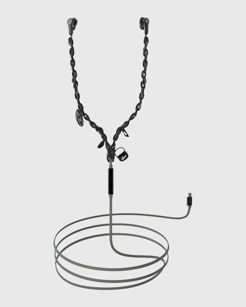 Diesel Schwarzem wired earbuds und charms - Kopfhörer - Unisex - Schwarz Schwarz
