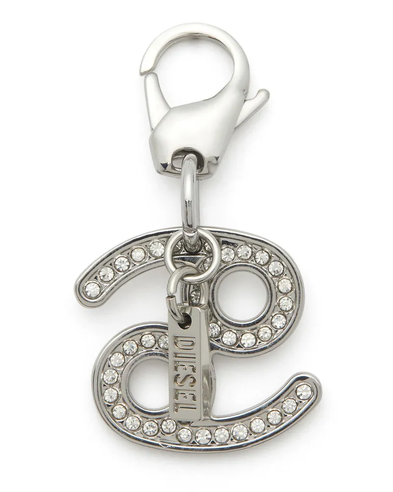 Diesel Metall-Krebs-Anhänger mit Strasssteinen - Charms und Schlüsselanhänger - Unisex - Silber Silber
