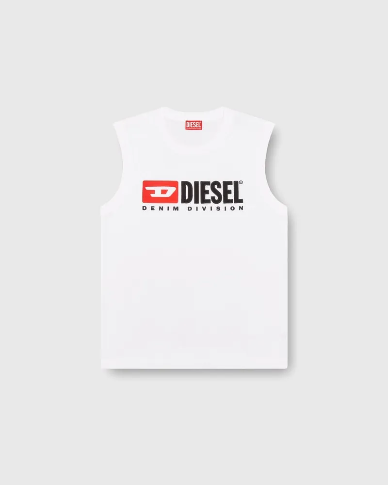 Diesel Tanktop mit Logo-Print vorn - T-Shirts - Herren - Weiss Weiss