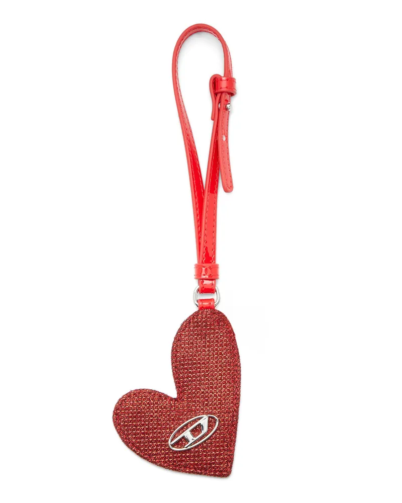 Diesel Herzanhänger mit Logo aus Metall - Charms und Schlüsselanhänger - Damen - Rot Rot