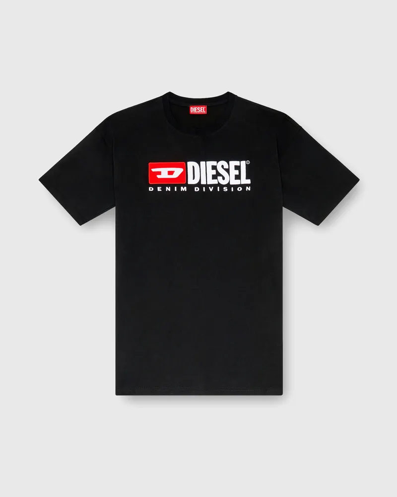 Diesel T-Shirt mit Diesel-Logo-Patch - T-Shirts - Herren - Schwarz Schwarz