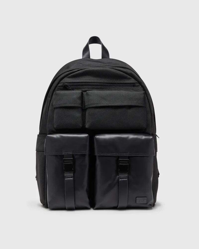 Diesel Multi-Pkts - Rucksack aus Nylon mit Fronttaschen - Rucksäcke - Unisex - Schwarz 