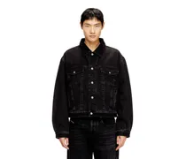 Gesteppte Truckerjacke aus Denim - Denim jacken - Unisex - Schwarz