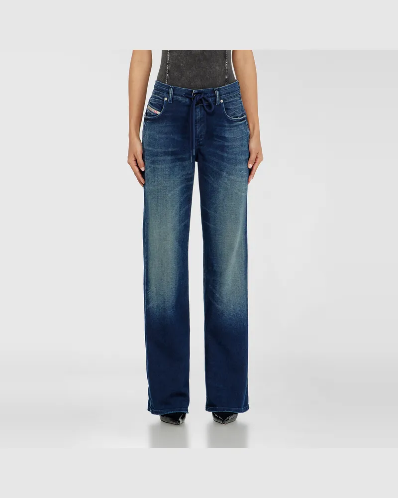 Diesel Regular Regular Waist 2071 D-Meel Joggjeans, Dunkelblau, Reißverschluss Blau
