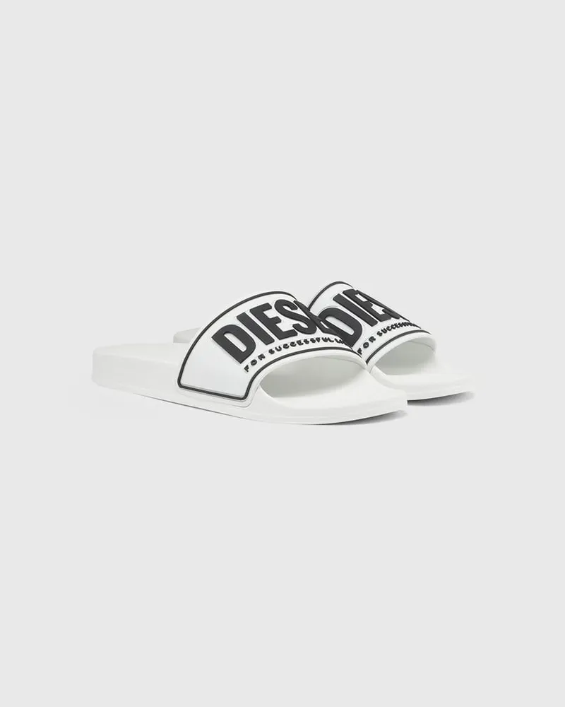 Diesel Sa-Mayemi-Pantoletten aus Gummi mit Logoprägung - Pantoletten - Damen - Weiss Weiss