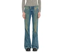 Bootcut Jeans Low Waist D-Hush, Mittelblau, Reißverschluss