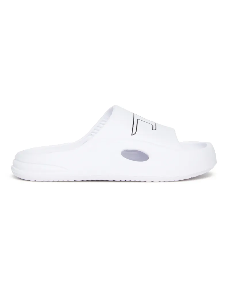Diesel Pool-Slides aus EVA mit Logo-Print - Schuhe - Unisex - Weiss Weiss