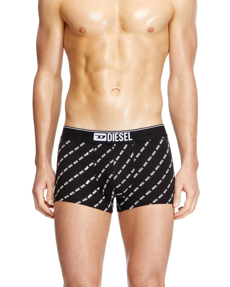 Diesel Retropants mit diagonalem Logo im Dreierpack - Boxershorts - Herren - Schwarz Schwarz