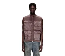 Strickweste mit Reißverschluss und Cargo-Taschen - Strickwaren - Herren - Braun