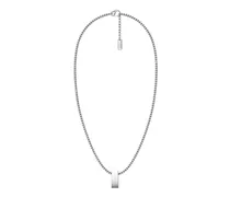 Anhänger-Halskette aus Edelstahl - Halsketten - Unisex - Silber