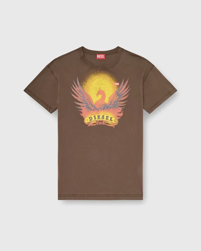 Diesel Reguläres T-Shirt mit Phönix-Print - T-Shirts - Herren - Braun Braun
