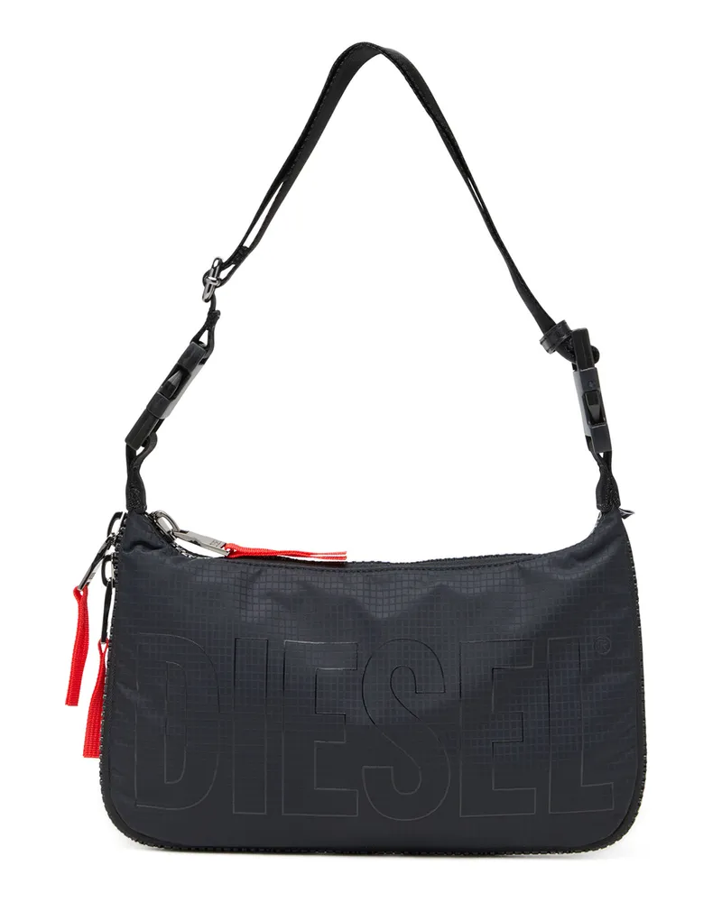 Diesel Zip-D X-Erweiterbare Utility-Schultertasche - Schultertaschen - Unisex - Schwarz Schwarz