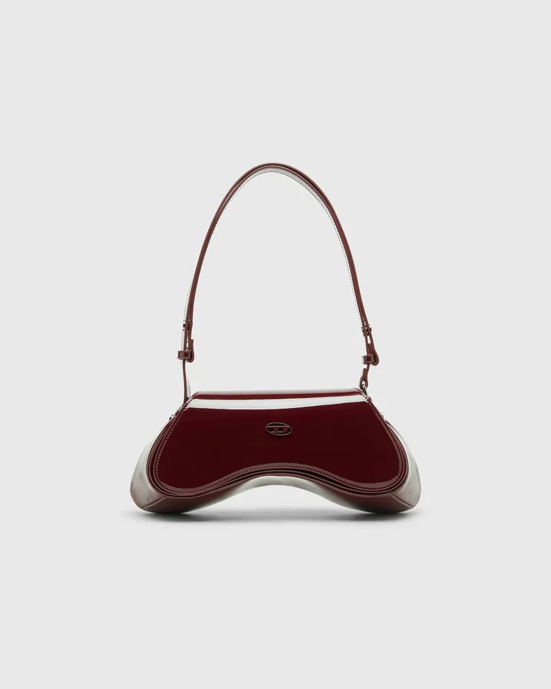 Diesel Play-Glänzende Crossbody-Tasche - Schultertaschen - Damen - Rot Rot
