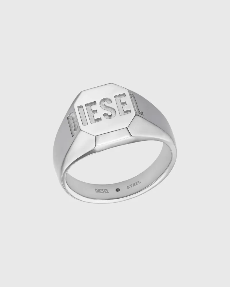 Diesel Siegelring aus Edelstahl - Ringe - Unisex - Silber Silber