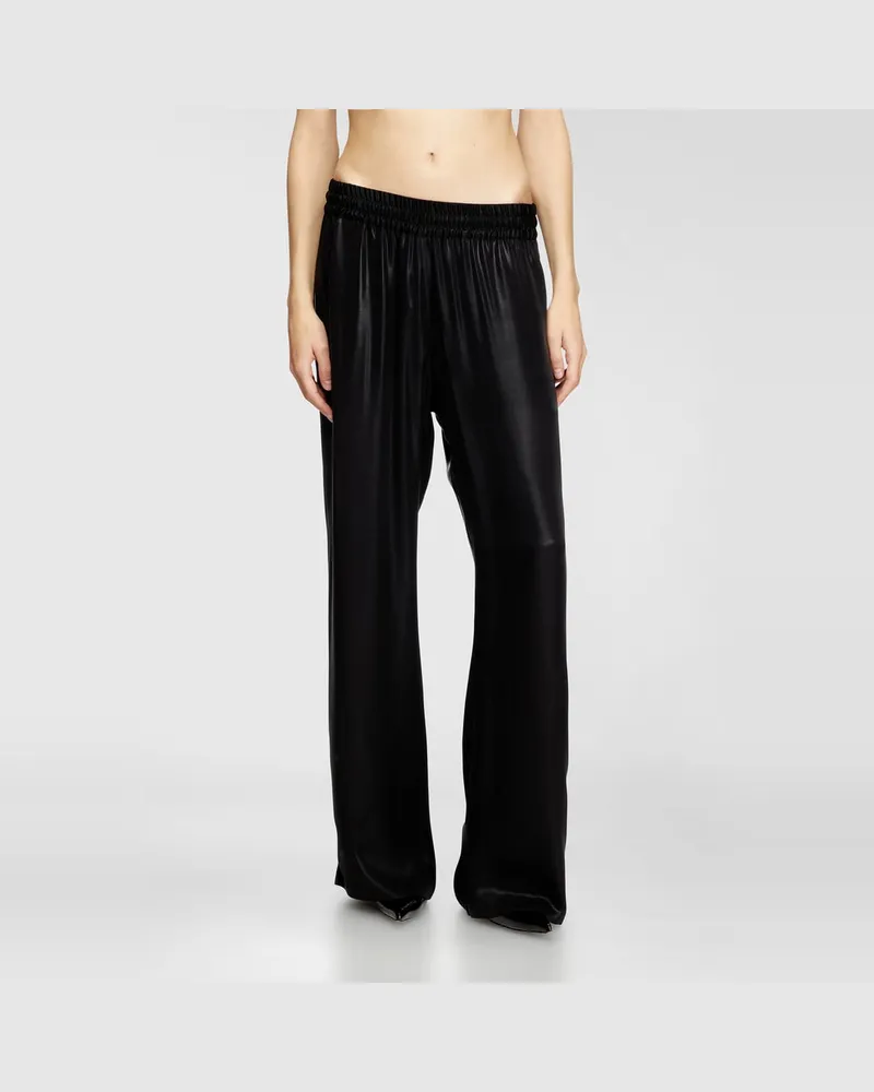 Diesel Track-Hose aus Satin - Hosen - Damen - Schwarz Schwarz