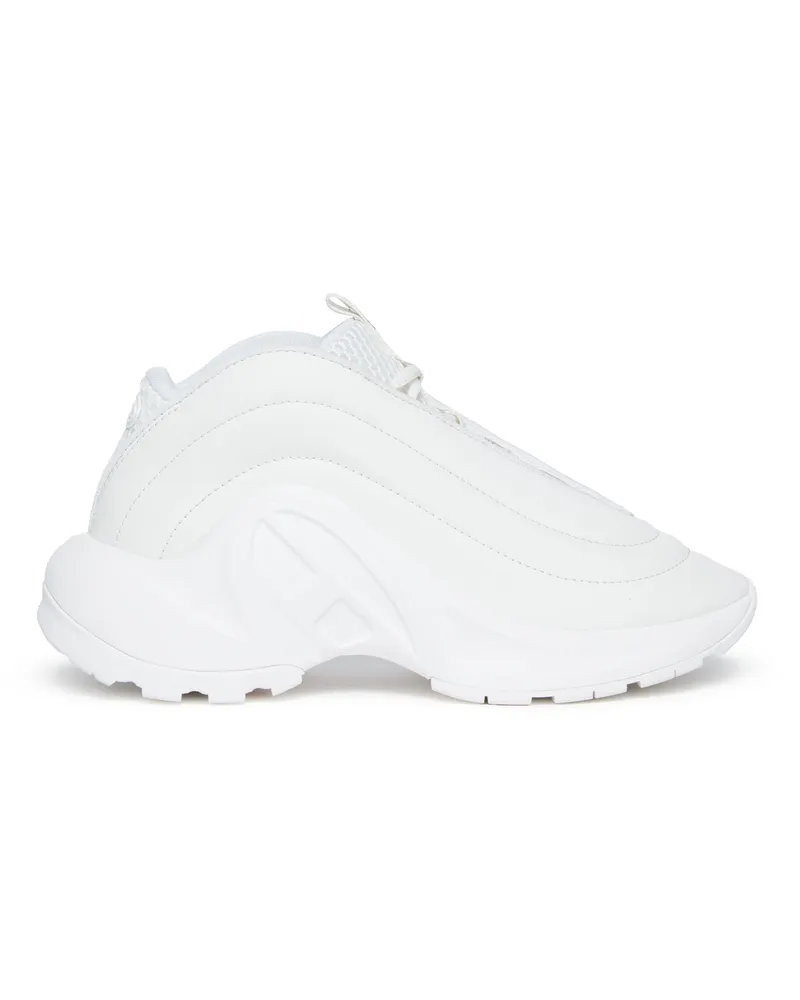 Diesel Monochrome gesteppte Sneakers - Schuhe - Unisex - Weiss Weiss