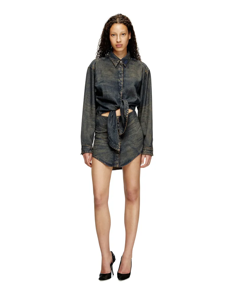 Diesel Kleid aus fließendem Denim - Kleider - Damen - Blau Blau