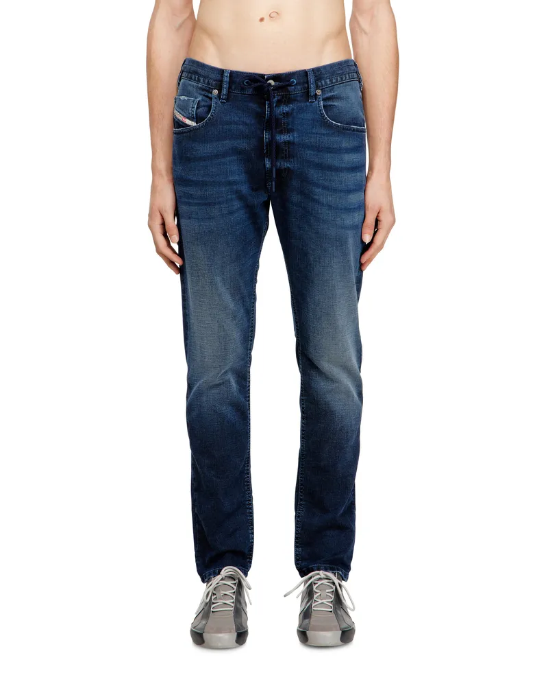 Diesel Regular Regular Waist 2032 D-Krooley Joggjeans, Dunkelblau, Reißverschluss Blau