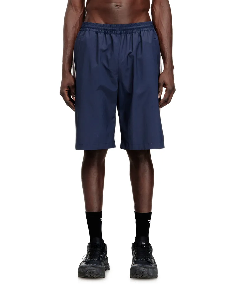 Diesel Nylonshorts mit kontrastierender Paspelierung - Kurze Hosen - Herren - Blau Blau