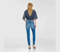 Skinny Jeans High Waist 1984 Slandy-High, Mittelblau, Reißverschluss