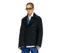 Cabanjacke aus gefilztem Wollgemisch - Winterjacken - Herren - Schwarz