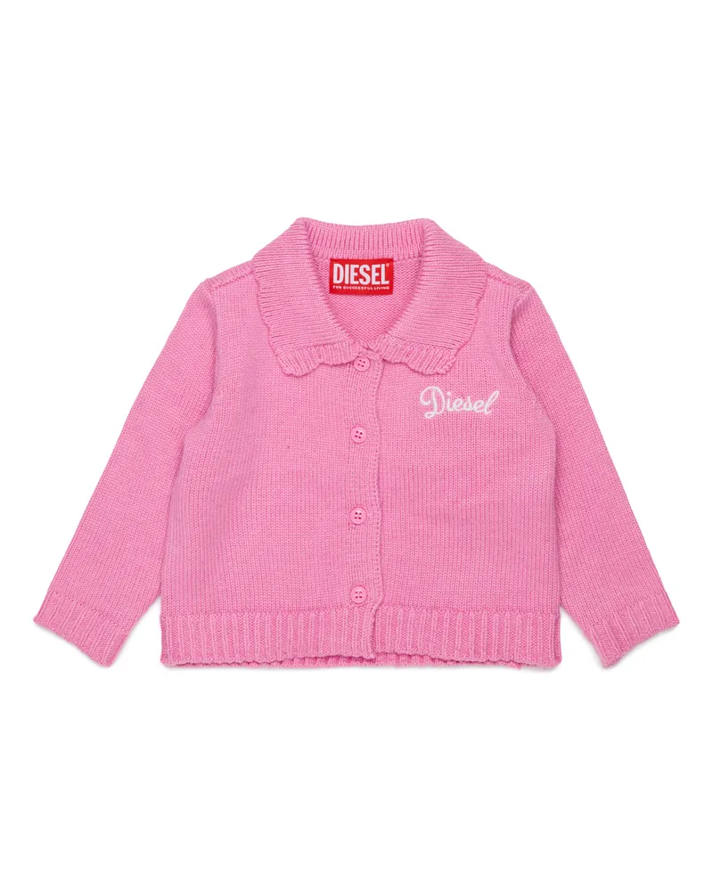 Diesel Cardigan mit Kaschmiranteil und Muschelkragen - Strickwaren - Damen - Rosa Rosa