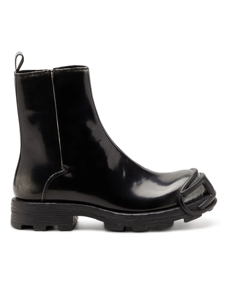 Diesel D-Hammer - Stiefel aus Leder mit Reißverschluss - Stiefel - Herren - Schwarz Schwarz