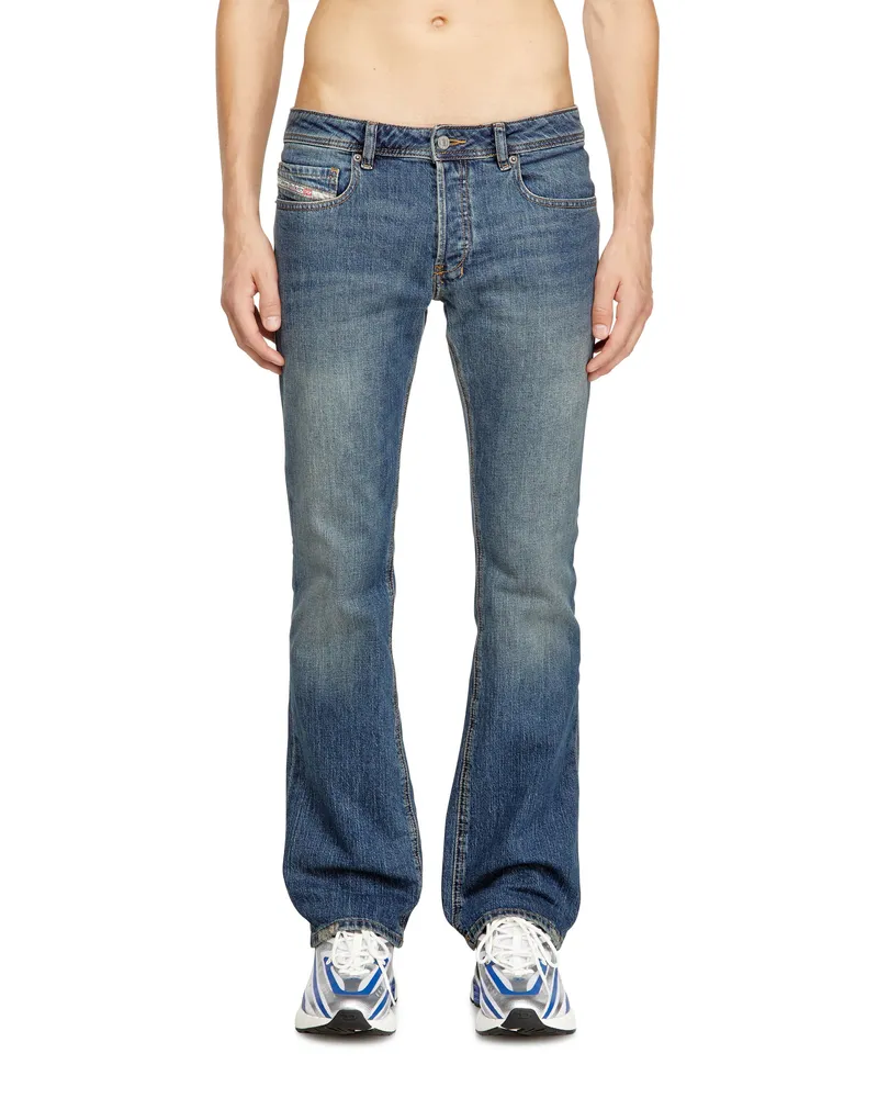 Diesel Bootcut Jeans Low Waist 2007 Zatiny, Mittelblau, Knopfverschluss Blau