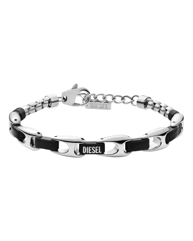 Diesel Kettenarmband aus zweifarbigem Edelstahl - Armbänder - Unisex - Silber Silber