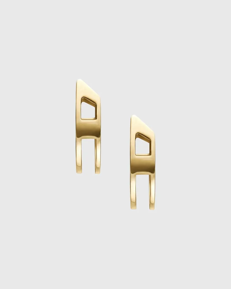 Diesel Creolen-Ohrringe aus goldfarbenem Edelstahl - Ohrringe - Unisex - Gold Gold