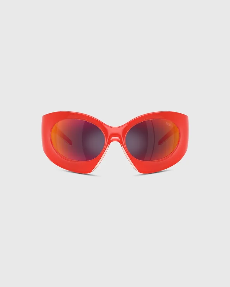Diesel Sonnenbrille mit Wickelform - Sonnenbrille - Unisex - Orange Orange