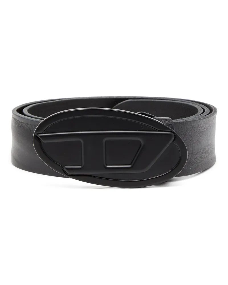 Diesel 4 cm breiter Gürtel aus gewachstem Leder - Gürtel - Herren - Schwarz Schwarz