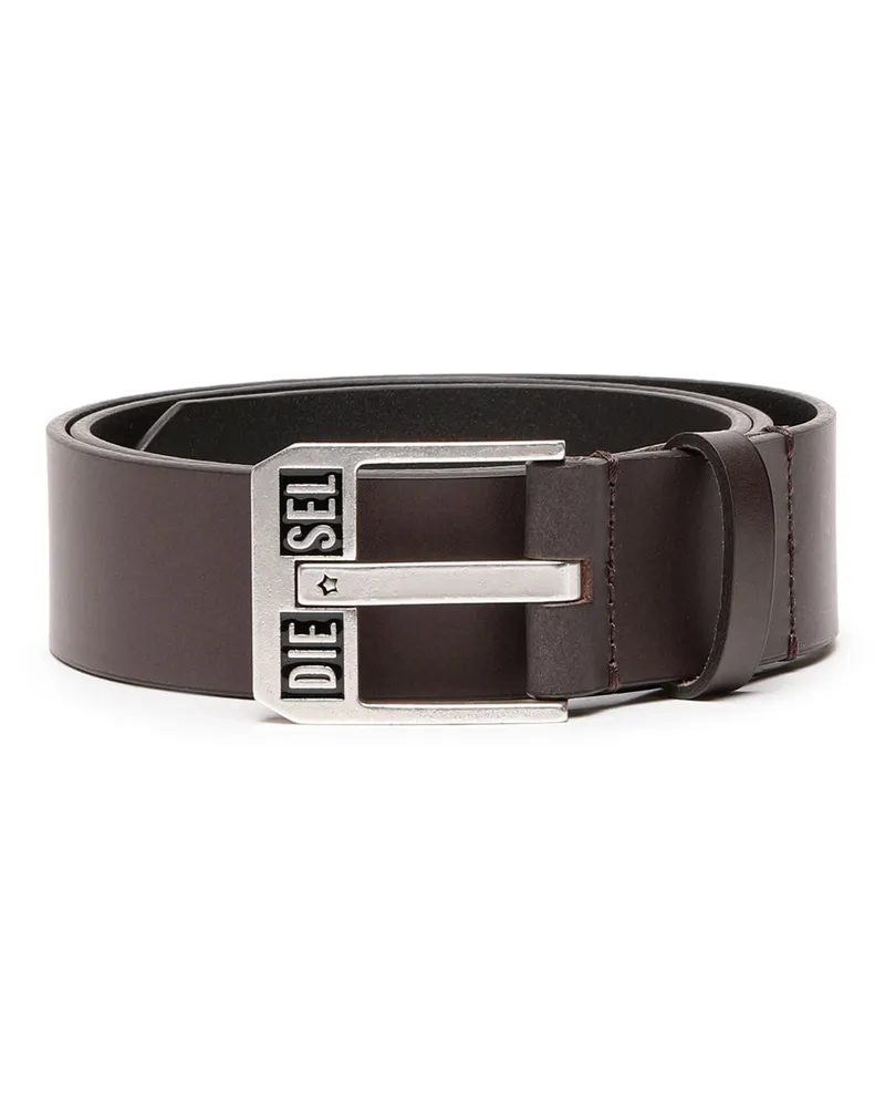 Diesel 3.9cm Gürtel aus Leder mit Sternen-Logo-Schließe - Gürtel - Herren - Braun Braun