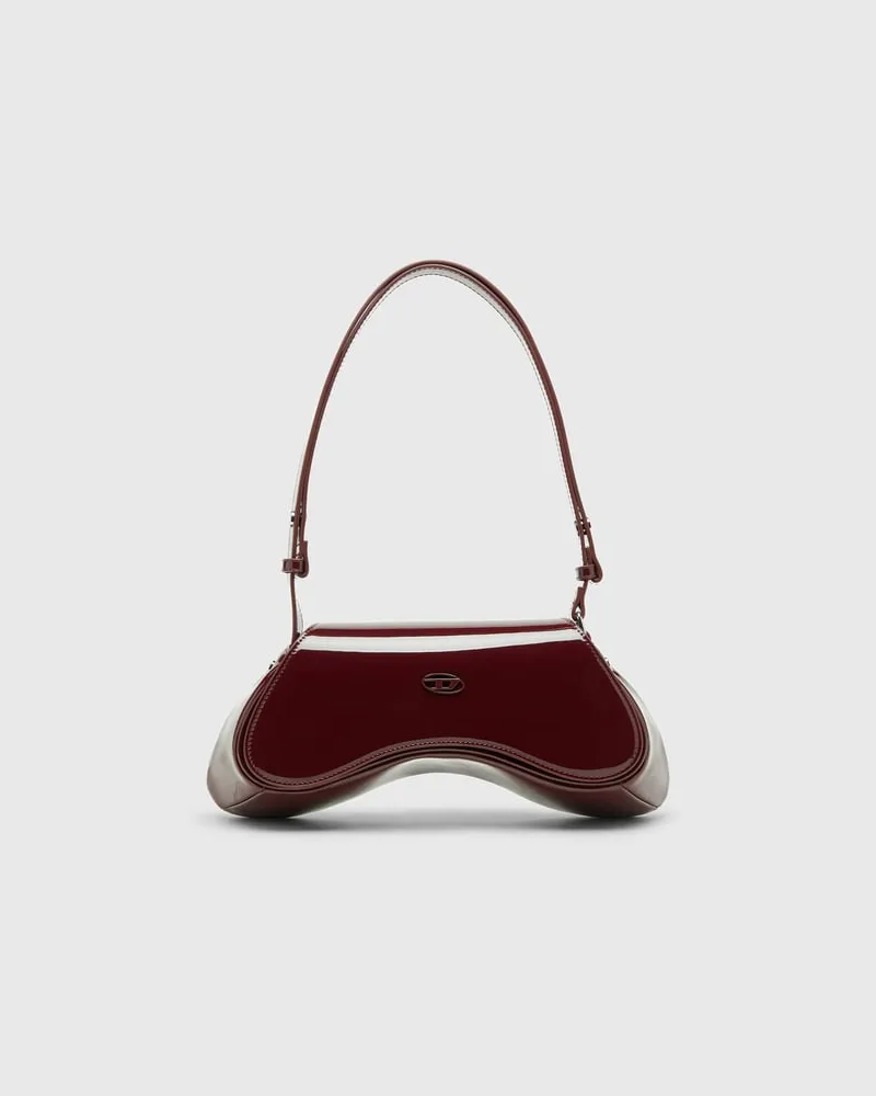 Diesel Play-Glänzende Crossbody-Tasche - Schultertaschen - Damen - Rot Rot