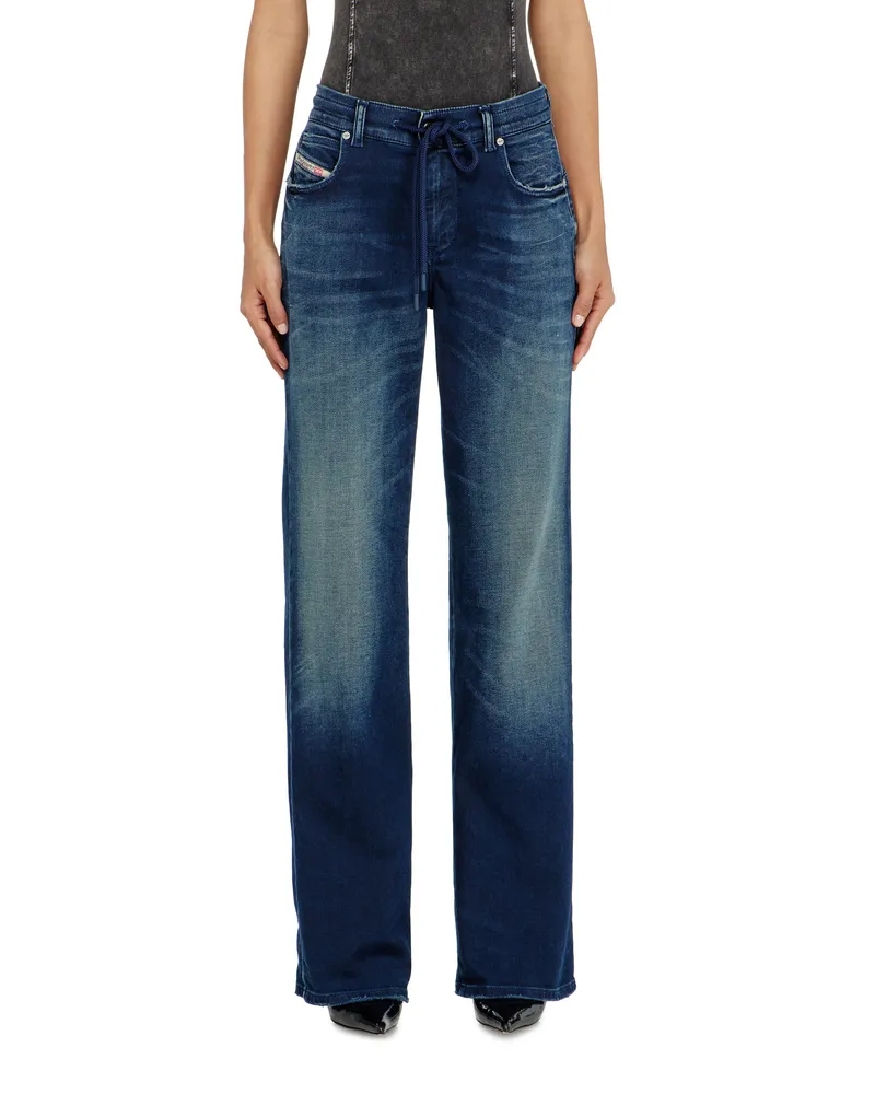 Diesel Regular Regular Waist 2071 D-Meel Joggjeans, Dunkelblau, Reißverschluss Blau
