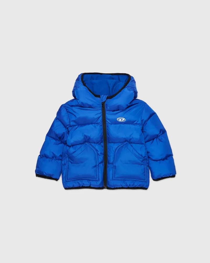 Diesel Steppjacke mit Oval D Logo - Jacken - Unisex - Blau Blau
