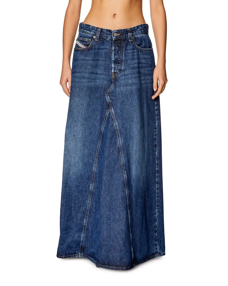 Diesel Langer Rock aus Denim - Röcke - Damen - Blau Blau