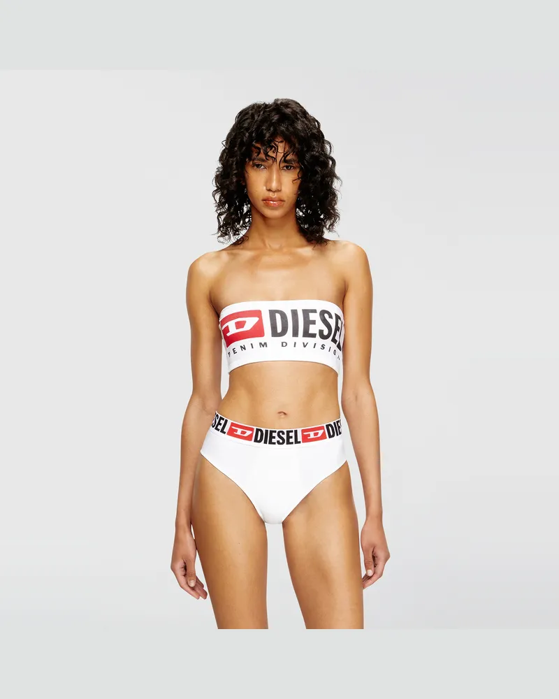 Diesel Trägerloser BH mit Maxi-Logo - BHs - Damen - Weiss Weiss