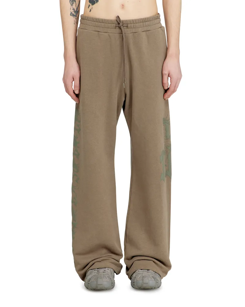 Diesel Behandelte Jogginghosen mit Logoprint - Hosen - Herren - Braun Braun