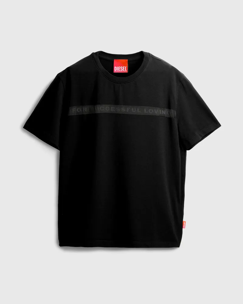 Diesel T-Shirt mit For Successful Loving Logo - T-Shirts - Unisex - Schwarz Schwarz