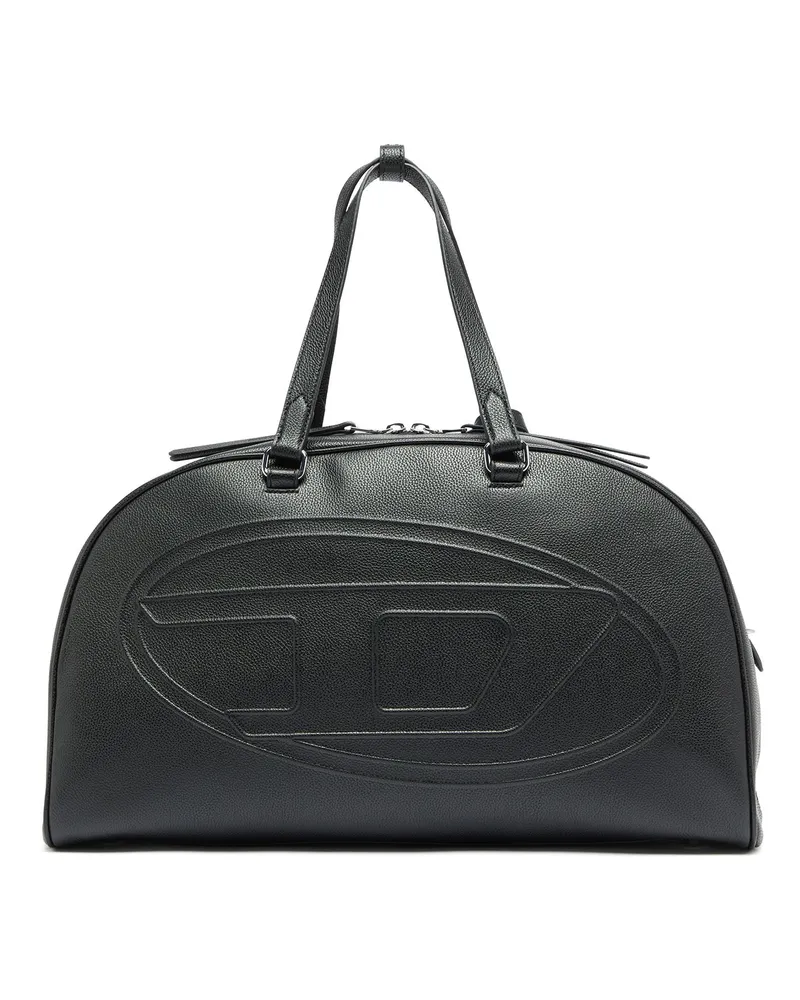 Diesel 1DR Dome - Ledertasche mit Oval D Logo - Reisetaschen - Unisex - Schwarz Schwarz