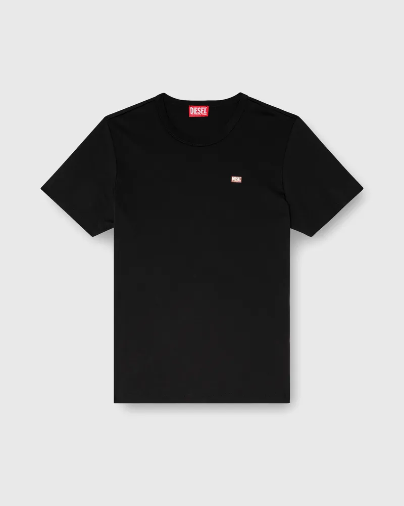 Diesel T-Shirt aus Baumwolle mit Mini-Logo - T-Shirts - Herren - Schwarz Schwarz