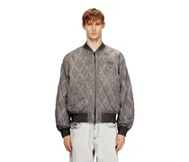 Gesteppte Bomberjacke mit Argyle-Muster - Jacken - Herren - Grau