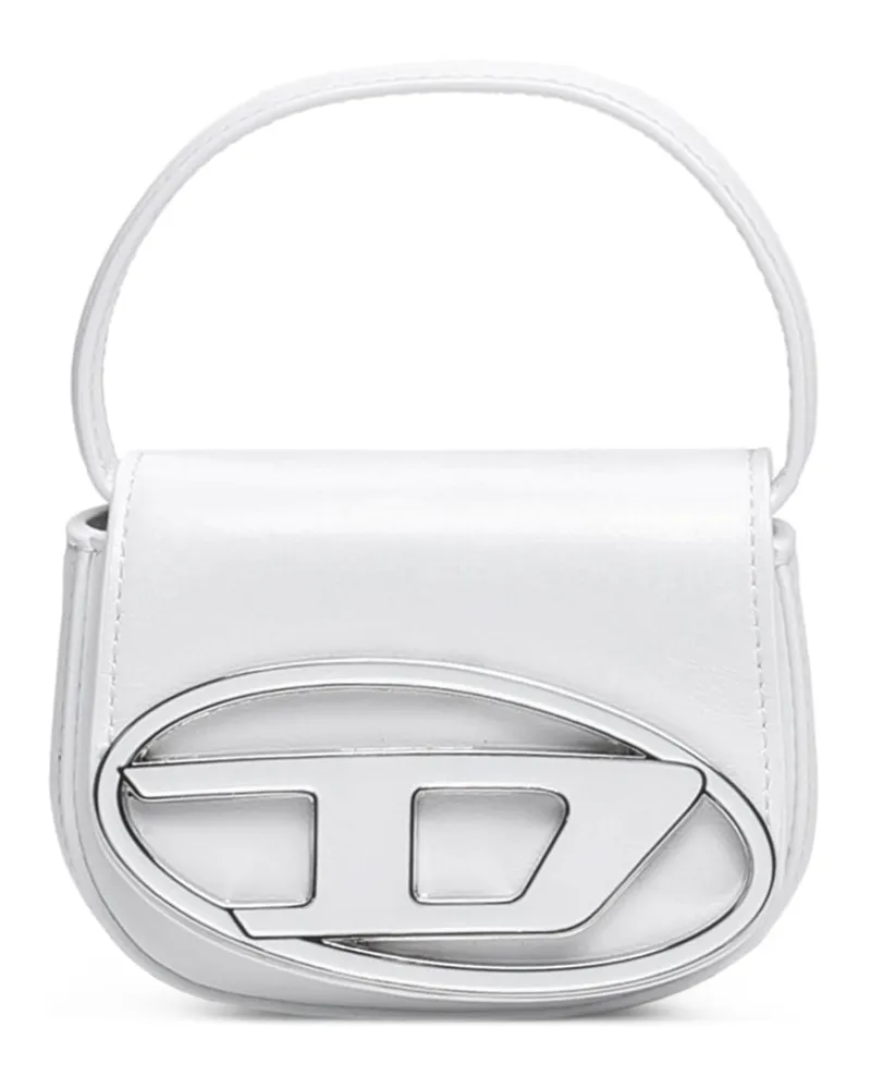 Diesel 1DR XS-Ikonische Minitasche mit D logo-Plakette - Handtaschen - Damen - Weiss Weiss