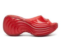 Plateau-Pantolette aus Melflex - Sandalen - Damen - Rot