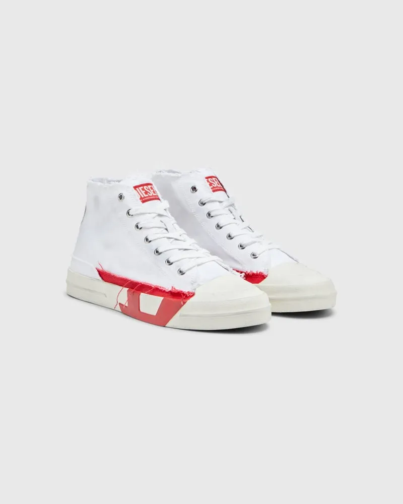 Diesel S-D-Verse-High Top-Sneakers aus Canvas mit Schmutz-Effekt - Sneakers - Herren - Bunt Bunt