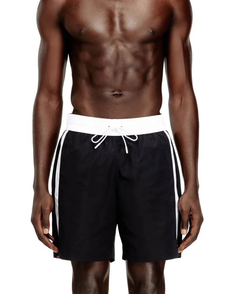 Diesel Badeshorts mit kontrastierendem Bund - Badeshorts - Herren - Schwarz Schwarz