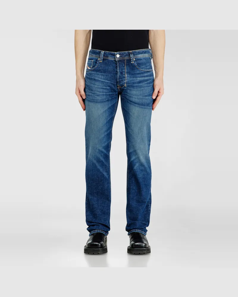 Diesel Regular Jeans Low Waist 1985 Larkee, Dunkelblau, Knopfverschluss Blau