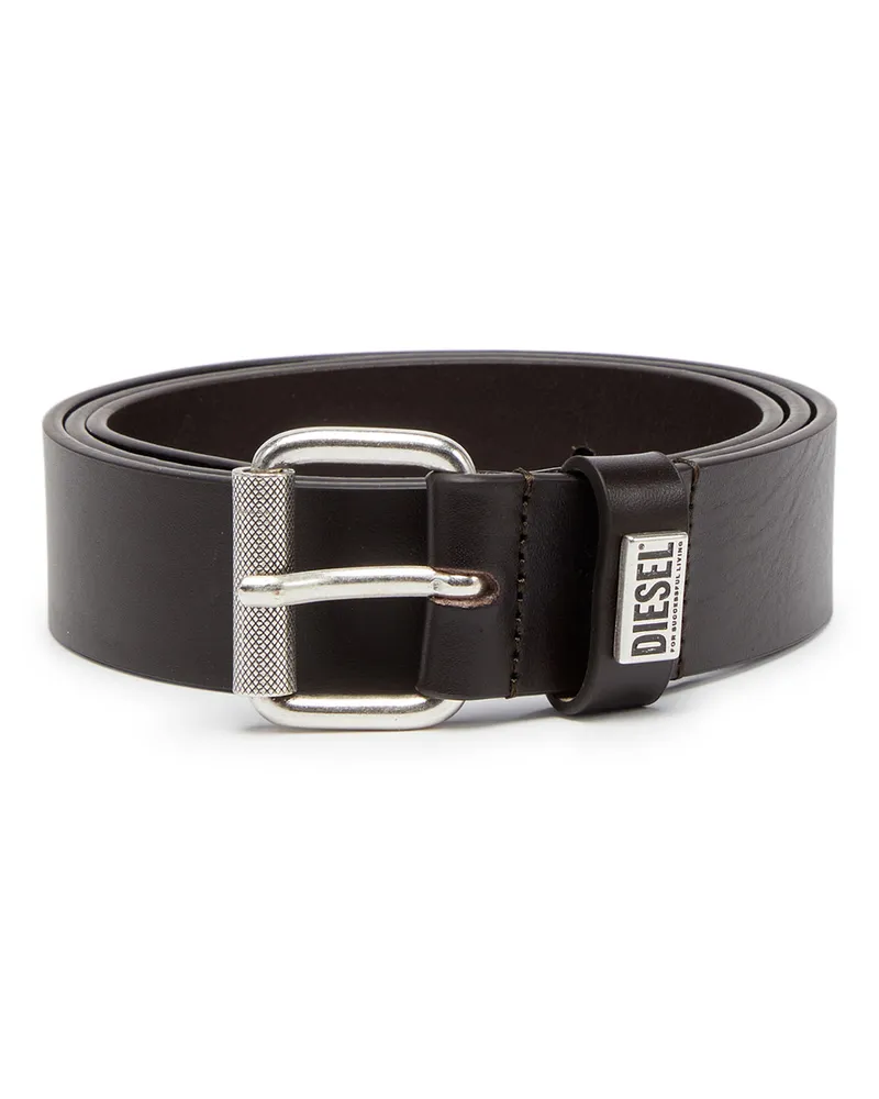 Diesel 3.5cm Gürtel aus Leder mit Logo-Plakette - Gürtel - Herren - Braun Braun